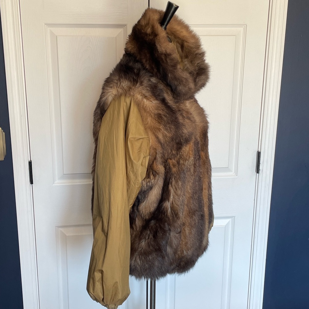 Unbranded Reversible Fur Collared Oversized Jacket Size Large - Picture 8 of 12